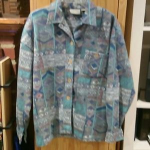 Misses sz.S button down polyester fleece shirt